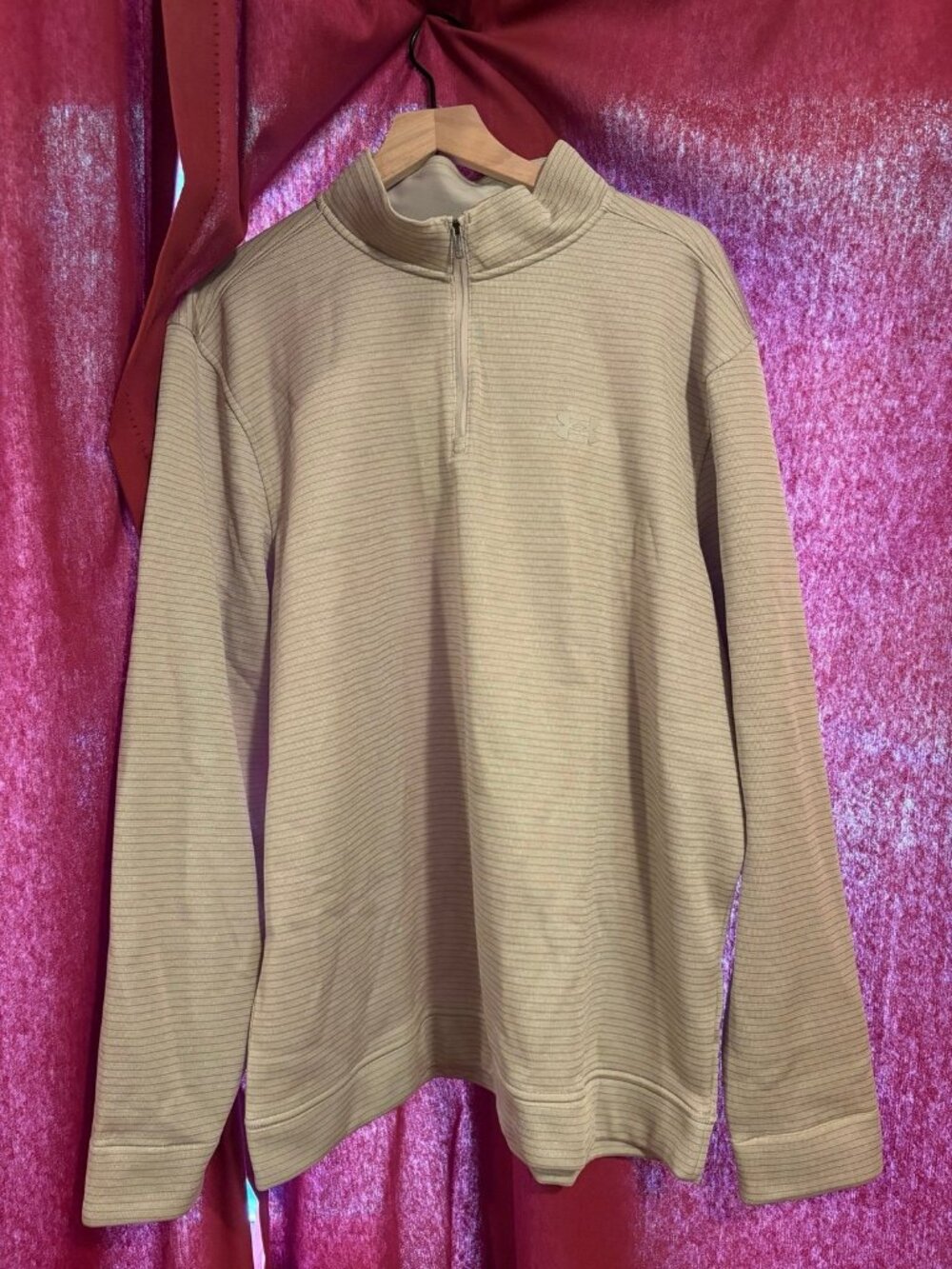 Under Armour Storm Sweater fleece Men's Quarter Zip sz 2XLT 1373674 200 tan NWT